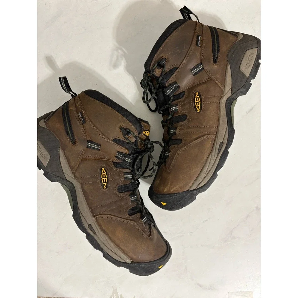 Keen Men's 13EE Brown Utility Detroit XT Steel Toe Leather Work Boots Workwear